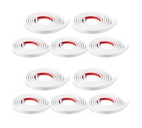 Jushenpoer 10 Rouleaux au Total D'Inserts de Grille de Fenêtre, Kit de Grille, Garniture Auto-Adhésive à Décoller et à Coller, Simulation de Fenêtre Décorative de Bricolage, Blanc