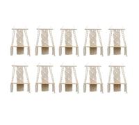 Jushenpoer 10X Boho Macramé Étagère Murale à la Main Tissé Gland Tapisserie Support Bois Flottant Cintre de Rangement pour la Décoration Murale à