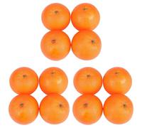 Jushenpoer 12 Pieces en Plastique Souple Simulation Orange Fruit Maison Decoration Bourgogne
