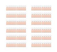Jushenpoer 120 Pièces Rectangle Blanc Porte-Clés en Bois Bricolage Porte-Clés en Bois Porte-Clés Peuvent Graver des Cadeaux de Bricolage