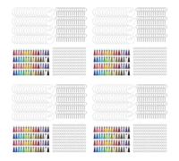 Jushenpoer 1400 PièCes Acrylique Clair Porte-CléS Blancs pour Vinyle avec Blancs, Glands, Anneaux de Saut, Anneaux Porte-CléS pour Bricolage Porte-CléS Artisanat