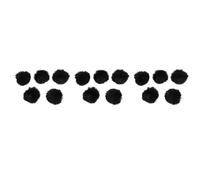 Jushenpoer 15Pcs 1.5Cm Microphone Cheveux Manchon Superposition Pare-Brise Clip ConféRence Microphone Manchon CaméRa Cheveux Couverture, Noir