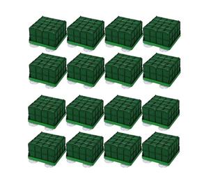 Jushenpoer 16 PièCes Cage en Mousse Florale pour Fleurs Cage en Mousse Florale CarréE Porte-Fleurs avec Mousse Florale pour Cage à Fleurs