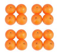 Jushenpoer 16 Pieces en Plastique Souple Simulation Orange Fruit Maison Decoration Bourgogne