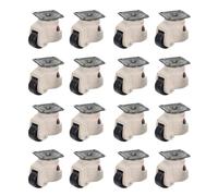 Jushenpoer 16 PièCes SéRiesRétractable Roulettes de Nivellement Machine Industrielle Roulette Pivotante Roulette pour Chariot à Chaise de Bureau 220lbs Capacité -40F