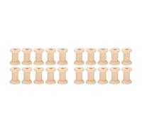 Jushenpoer 20Pcs Bobine de Vide en Bois Couleur 29Mm X23Mm