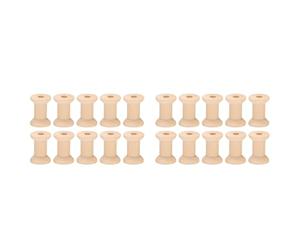Jushenpoer 20Pcs Bobine de Vide en Bois Couleur 29Mm X23Mm