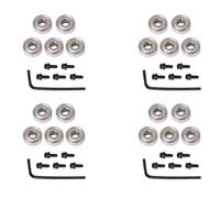 Jushenpoer 20x Palier Bit de Routeur Ensemble de Roulements de Tête de Coupe Kit D'Accessoires pour Roulements à Billes Intérieur 4.76mm Extérieur 12.7mm