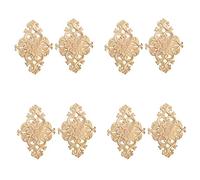 Jushenpoer 21X15cm Décorations pour en Bois Sculpté et Non Peint Peint À la Main, 8Pcs