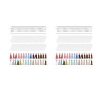 Jushenpoer 240 PCs Acrylique Keychain Blank Tassel Pendentif Set Comprend Rectangulaire Transparent Acrylique Keychain