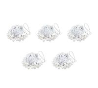 Jushenpoer 250 Pièces Séries Cordons élastiques avec Boules élastiques pour Chapiteaux, Bannières de Tentes, Mâts de Drapeau, Bâche (Blanc)