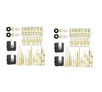 Jushenpoer 2Ensemble Mécanisme D'Horloge Silencieux Mouvement à Quartz Machine Mur Mains Pointeur Ensemble pour Remplacer Les Piècesda Rechange D'Horloge