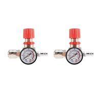 Jushenpoer 2pièces 1/4 Pouce RéGulateur de Pression Compresseur D'Air RéGulateur de Pression Soupape de RéDuction 3 Trous Soupape de Commande 12 Bars Connexion