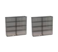 Jushenpoer 2X 1:64 pour Boîte D'Affichage Hot Wheel Modèle de Voiture Support D'Armoire à pour Voitures Hotwheel Stockage Moulé sous Pression Boîte D'Affichage Anti-Poussière A