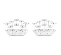 Jushenpoer 2X 10 SièGes PréSentoirs Acryliques Transparents, PréSentoir de Bureau à Plusieurs Niveaux pour Support à Desserts, Organisateur de Maquillage
