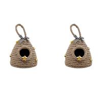 Jushenpoer 2X DéCor de Ruche à Suspendre, Plateau à Plusieurs Niveaux, DéCor Mignon en Nid d'abeille Fait à la Main, Ornement de FêTe sur Le ThèMe de L'Abeille pour Ferme