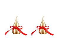 Jushenpoer 2X Feng Shui Decor-Brass WU Lou Gourde avec Rouge Luck Strip pour Une DéCoration Parfaite de, de la Table, de la BibliothèQue, des Artefacts en Laiton Complets B