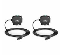 Jushenpoer 2X Kit de Câblage OBD pour CaméRa de Tableau de Bord, Kit de Câblage USB de Type C avec Câble d'alimentation OBD pour CaméRa de Tableau de Bord 12-24 V à 5 V/3 A
