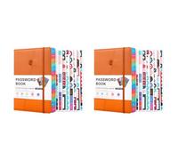 Jushenpoer 2X Livre de Conservation des de Passe avec Onglets AlphabéTiques pour les Personnes ÂGéEs, Carnet de de Passe pour Connexion DéTailléE de L'Adresse Du Site Web Internet,A