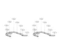 Jushenpoer 2X PréSentoir Acrylique Transformable à 9 Niveaux, Mini Figurines, Organisateur D'Objets de Collection, PréSentoir de Cupcakes, de Maquillage et de