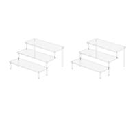 Jushenpoer 2X PréSentoir en Acrylique Support de Stockage de Support de Parfum Support Acrylique Transparent D'ÉTagèRe pour des Supports D'Affichage de Nourriture