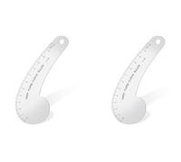 Jushenpoer 2X RèGle de Courbe de Forme Variable 12 Pouces en Métal Courbe FrançAise RèGle de Courbe de Hanche pour Mesurer la Fabrication de de Couture