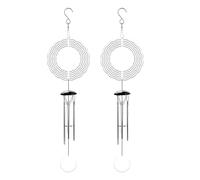 Jushenpoer 2X Sublimation Wind Spinner Blanks DéCor ExtéRieur, Carillons ÉOliens avec 4 Tubes en Aluminium ÉPaissi pour Maman Grand-MèRe Femmes