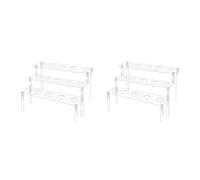 Jushenpoer 2X Support de Cône de Crème Glacée à 15 Trous en Acrylique, 3 Couches de Support de Collation, Présentoir de Cônes en Papier de -Corn pour la Décoration de
