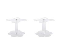 Jushenpoer 2X Support de Cône de Crème Glacée, Support de Support de Rouleau de Main de Sushi de Gaufre de Cône Acrylique de 4 Trous pour des Buffets de Partie de Cuisson d'enfants