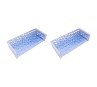 Jushenpoer 2X Support de Support de Tube à Essai de Laboratoire en Plastique 3 Couches pour Support de Tuyau Centrifuge de 18 mm 40 Trous
