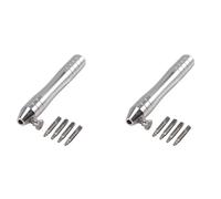 Jushenpoer 2X Support D'Ouvreur D'Insertion de Solvant de Tube de Couronne de Montre d'acier Inoxydable avec 4 Goupilles pour Enlever Le Tube de Cas de Tudr