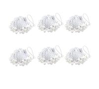 Jushenpoer 300 Pièces Séries Cordons élastiques avec Boules élastiques pour Chapiteaux, Bannières de Tentes, Mâts de Drapeau, Bâche (Blanc)
