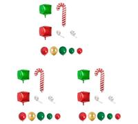 Jushenpoer 3X Ballon de Noël Arc Vert Or Boîte Rouge Bonbons Ballons Guirlande Cône Explosion ÉToile Feuille Ballons Décoration de Noël
