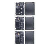 Jushenpoer 3X Carte Adaptateur M.2 NGFF MSATA SSD vers SATA 3.0 Carte Convertisseur 2 en 1 Carte Adaptateur M.2 SSD BoîTier de Disque Dur Externe