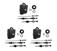 Jushenpoer 3X Mécanisme de Mouvement D'Horloge Murale Bricolage à Quartz Silencieux Kit de Remplacement de Pièces de Réparation sans Tic-, Mouvement à Quartz D'Horloge