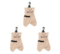 Jushenpoer 3X Porte-Sac de Rangement pour Balles de Golf ce Cadeau de Golf Amusant Ne Manquera Pas de Faire Rire Rangez Vos Accessoires de Golf, Marron