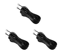Jushenpoer 3X RJ11 6P4C Cable Cordon de Telephone ADSL Modem 10 Metres