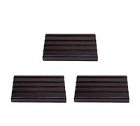 Jushenpoer 3X Support de Présentoir de Pièce de Monnaie de Défi Porte-Monnaie de Support de Pièce de Monnaie de Défi de Bois Brûlé à 4 Rangées