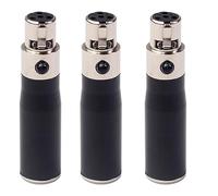 Jushenpoer 3X XLR Mini 3 Broches Mâle à 4 Broches Adaptateur Audio Connecteur de Prise Adaptateur de Convertisseur de Signal Hi-FI pour Microphone Haut-Parleur