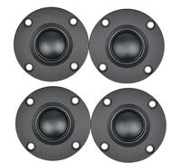 Jushenpoer 4 Pièces Tweeter 1.5 Pouces 6Ohm 30W Dôme Film de Soie Tweeter HiFi Haut-Parleur Aigu Haut-Parleur Audio avec Dissipateur Thermique