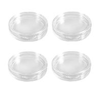 Jushenpoer 40 Pcs Rond Transparent en Plastique Boite de Coin 18mm