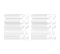 Jushenpoer 400 Pièces Séries Porte-Clés Acrylique Vierges Pendentifs Porte-Clés Acrylique Transparent pour Projets de Bricolage