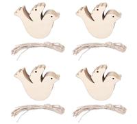 Jushenpoer 40pcs Colombe en Bois pour Mariage Ornement de ou de Decoration de