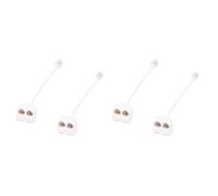 Jushenpoer 4Pcs 6P4C Rj11 Double vers Male Cable Telephonique Adaptateur Repartiteur