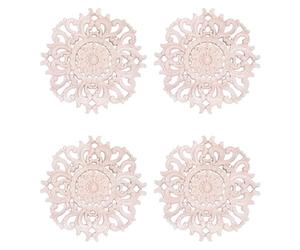 Jushenpoer 4X Beaucoup Bois Sculpté Long Onlay Applique Murs de Fleurs Non Peints Armoires Type de Décor de Porte: 15 cm Type A