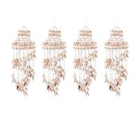 Jushenpoer 4X Conque Mer Coquille Vent Carillon Suspendu Ornement Décoration Murale CréAtif Suspendu Pendentif Élégant Suspendu Ornement Suspendu