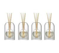 Jushenpoer 4X Conteneurs de Stockage Bouteilles de Diffuseur Bouteille de Diffuseur D'Aromathérapie Bouteille de Verre de Diffuseur Moderne Organisateurs D'Huiles Essentielles,A