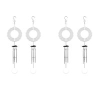 Jushenpoer 4X Sublimation Wind Spinner Blanks DéCor ExtéRieur, Carillons ÉOliens avec 4 Tubes en Aluminium ÉPaissi pour Maman Grand-MèRe Femmes