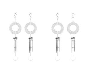 Jushenpoer 4X Sublimation Wind Spinner Blanks DéCor ExtéRieur, Carillons ÉOliens avec 4 Tubes en Aluminium ÉPaissi pour Maman Grand-MèRe Femmes