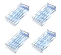 Jushenpoer 4X Support de Support de Support de Tube à Essai en Plastique pour Tubes à Essai 12-13 mm Positions de 50 Trous